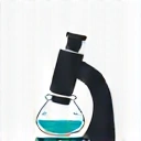 Iconiță eprubetă și microscop